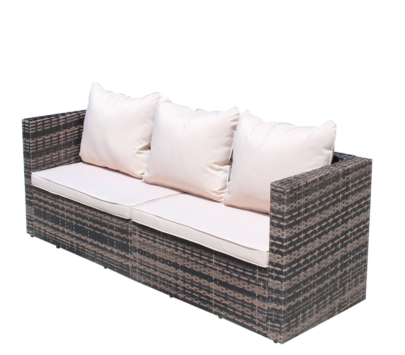 4 PCS Outdoor Patio Rattan Wicker Furniture Sofa Set Durable Cushions - Urban Living Furniture (Los Angeles, CA)