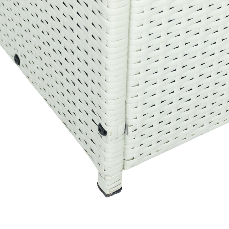 Outdoor 113 Gallon Cream White Rattan WickerStorage Wicker Lid - Urban Living Furniture (Los Angeles, CA)