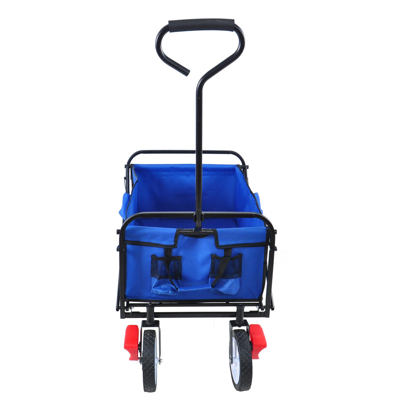 Blue Folding Utility Wagon Shopping Beach Cart - Urban Living Furniture (Los Angeles, CA)