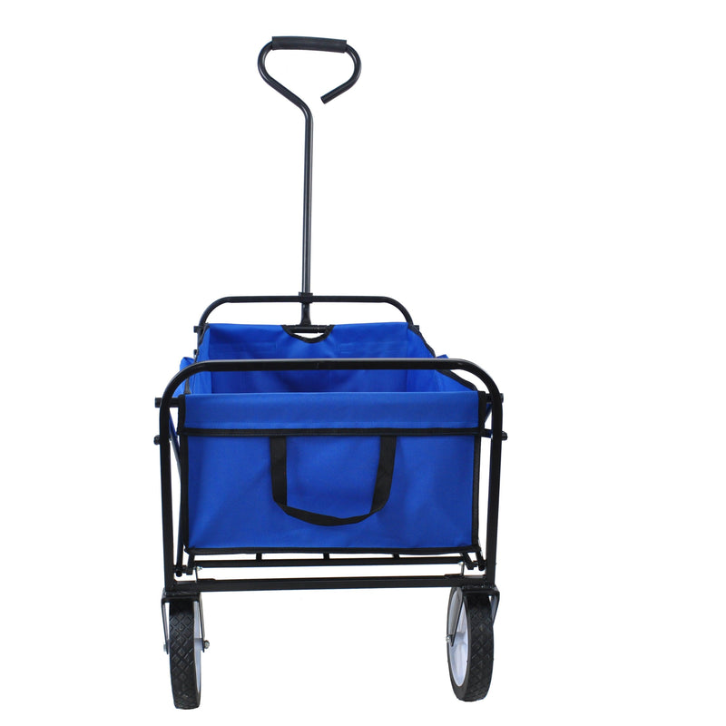 Blue Folding Utility Wagon Shopping Beach Cart - Urban Living Furniture (Los Angeles, CA)