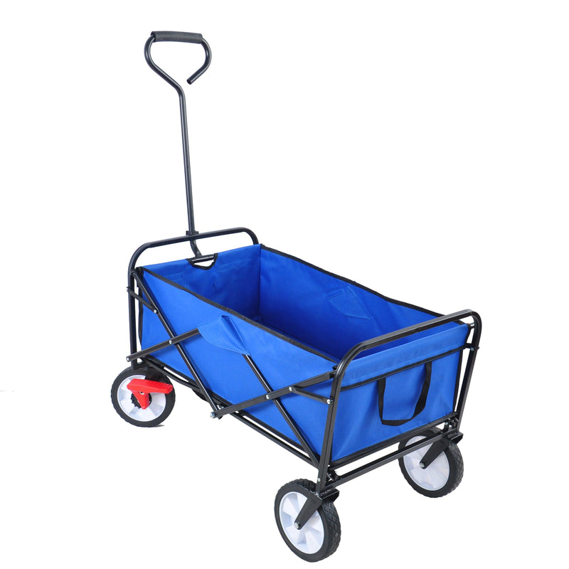 Blue Folding Utility Wagon Shopping Beach Cart - Urban Living Furniture (Los Angeles, CA)