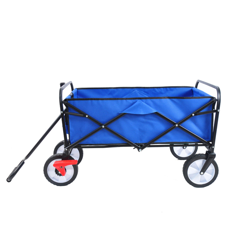 Blue Folding Utility Wagon Shopping Beach Cart - Urban Living Furniture (Los Angeles, CA)