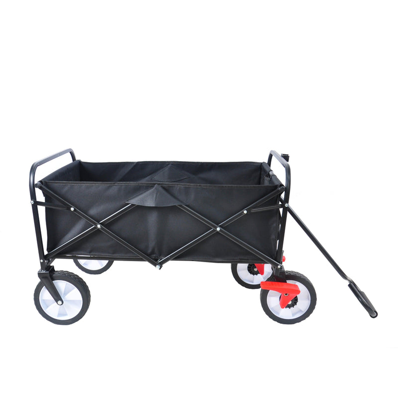 Black Folding Utility Wagon Shopping Beach Cart - Urban Living Furniture (Los Angeles, CA)