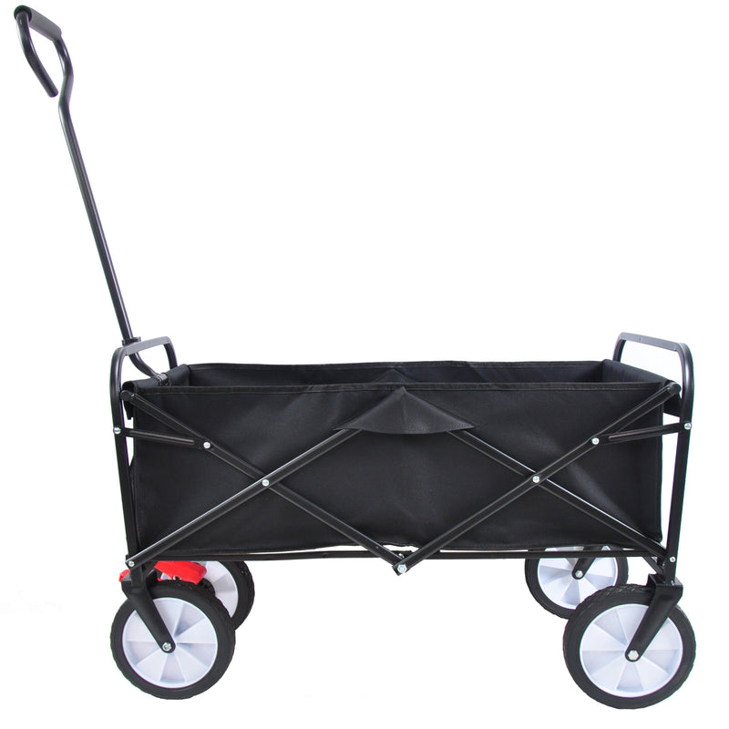 Black Folding Utility Wagon Shopping Beach Cart - Urban Living Furniture (Los Angeles, CA)