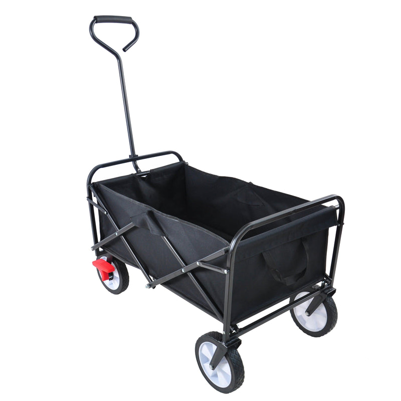 Black Folding Utility Wagon Shopping Beach Cart - Urban Living Furniture (Los Angeles, CA)