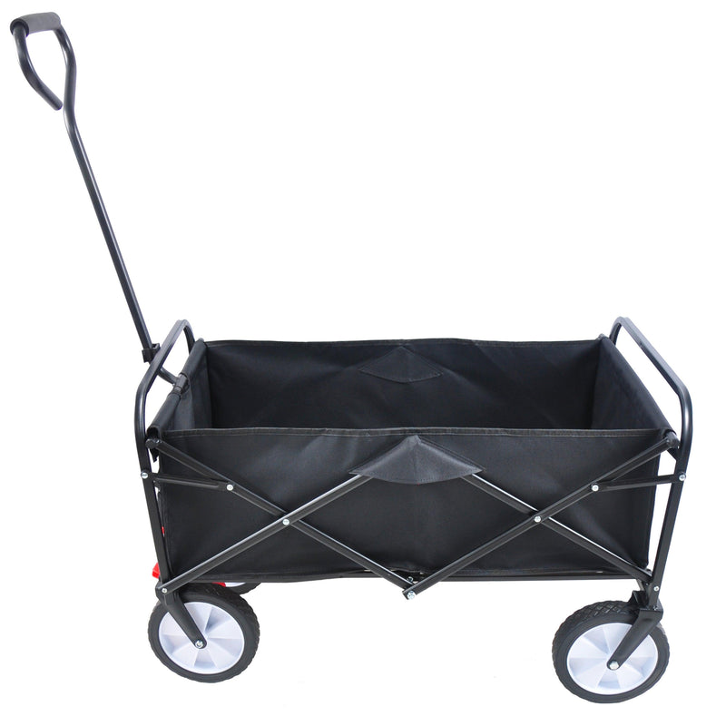 Black Folding Utility Wagon Shopping Beach Cart - Urban Living Furniture (Los Angeles, CA)