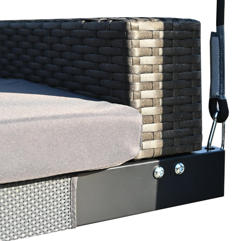 Outdoor Swing Bed with Gray Curtain and Gray Cushion - Urban Living Furniture (Los Angeles, CA)