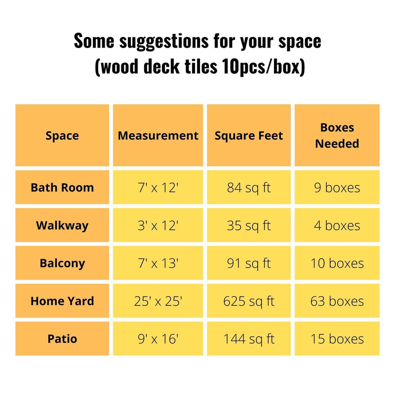 10 PCS Outdoor Square Brown Acacia Hardwood 12" x 12" Interlocking Deck Tiles Checker Pattern - Urban Living Furniture (Los Angeles, CA)