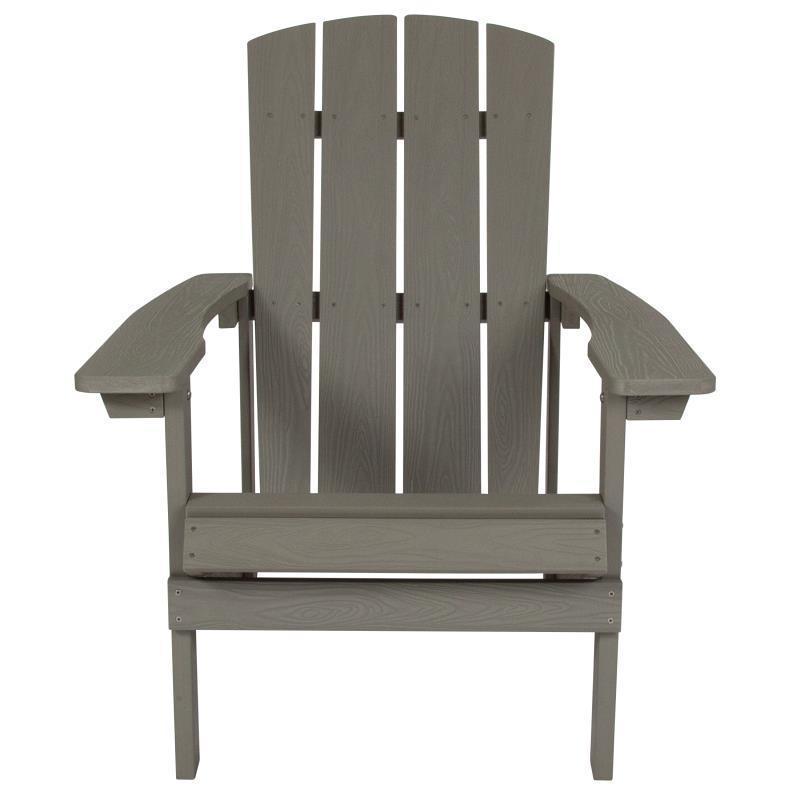 Charlestown All-Weather Poly Resin Wood Adirondack Chair in Gray - Urban Living Furniture (Los Angeles, CA)