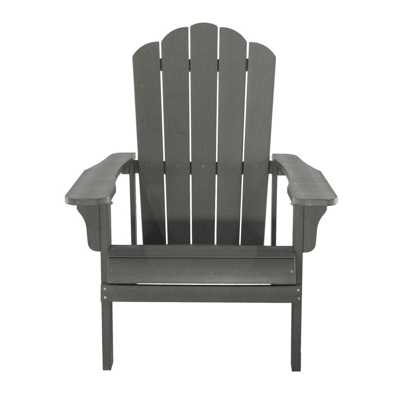 Outdoor Weather Resistant Plastic Wood Adirondack Chair - Gray - Urban Living Furniture (Los Angeles, CA)