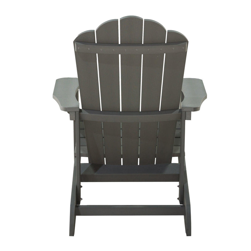 Outdoor Weather Resistant Plastic Wood Adirondack Chair - Gray - Urban Living Furniture (Los Angeles, CA)