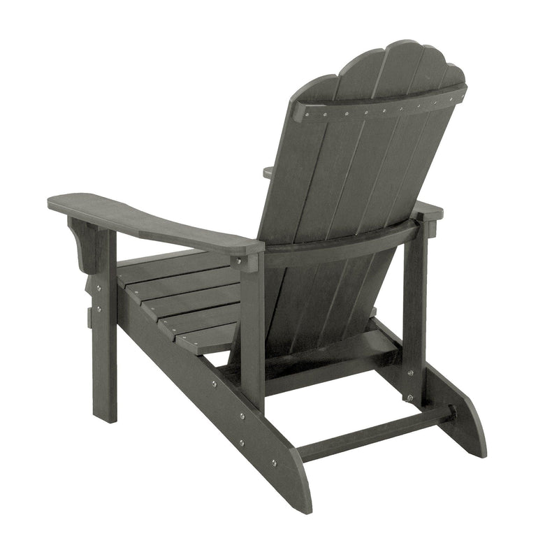 Outdoor Weather Resistant Plastic Wood Adirondack Chair - Gray - Urban Living Furniture (Los Angeles, CA)