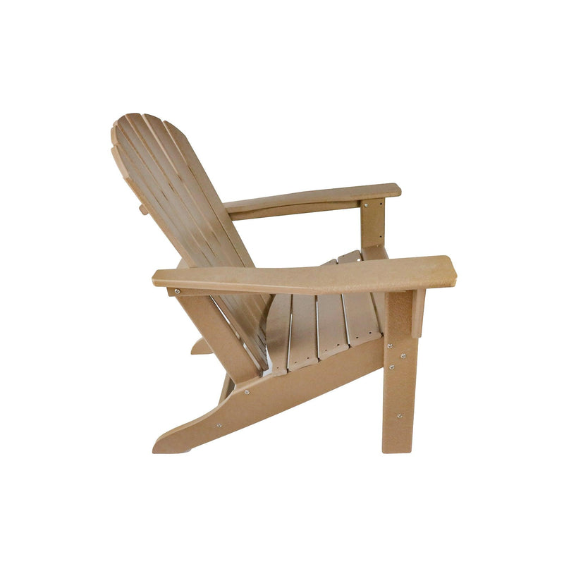 HDPE Resin Wood Adirondack Chair - Brown