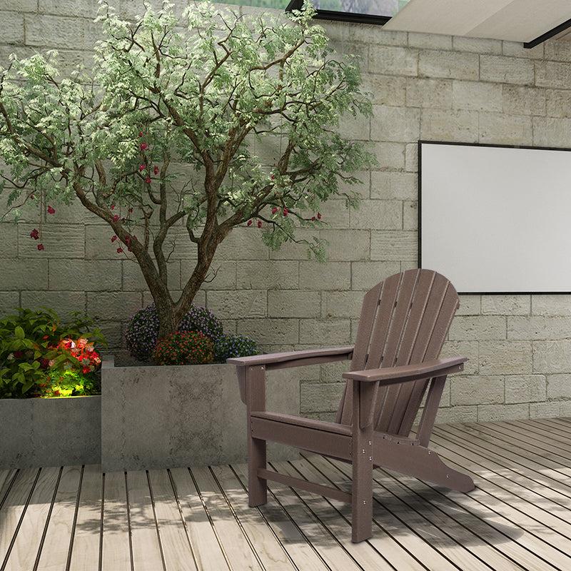 HDPE Resin Wood Adirondack Chair - Dark Brown - Urban Living Furniture (Los Angeles, CA)