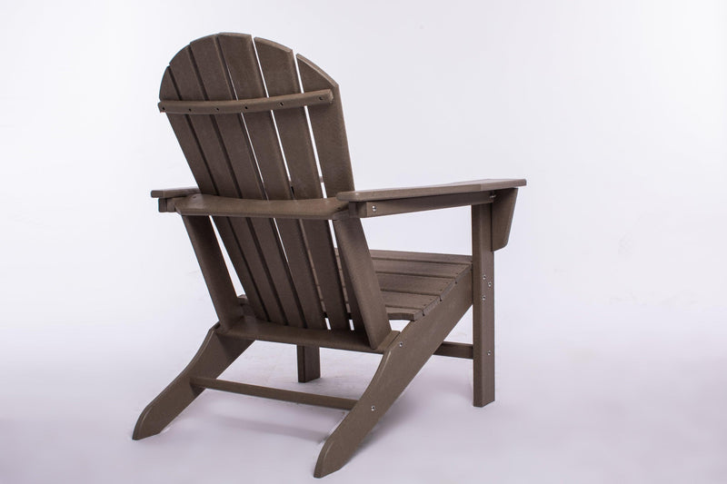 HDPE Resin Wood Adirondack Chair - Dark Brown