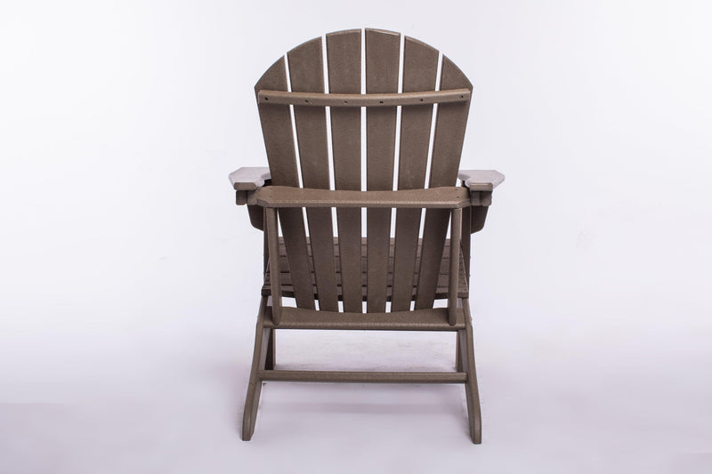 HDPE Resin Wood Adirondack Chair - Dark Brown