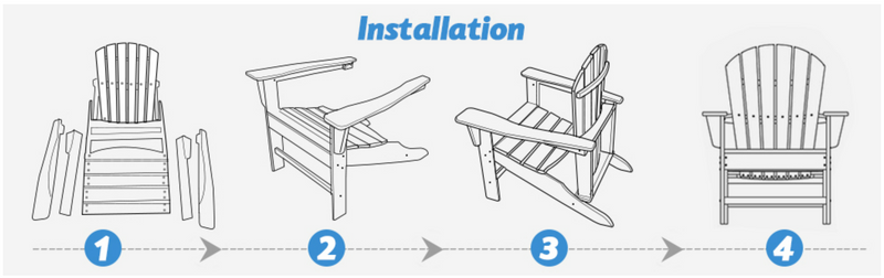 HDPE Resin Wood Adirondack Chair - Dark Brown - Urban Living Furniture (Los Angeles, CA)