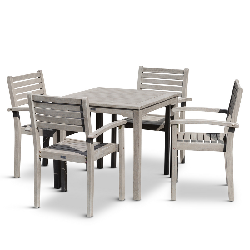 5 PCS Eucalyptus Dining Set - Driftwood Gray Finish - Urban Living Furniture (Los Angeles, CA)