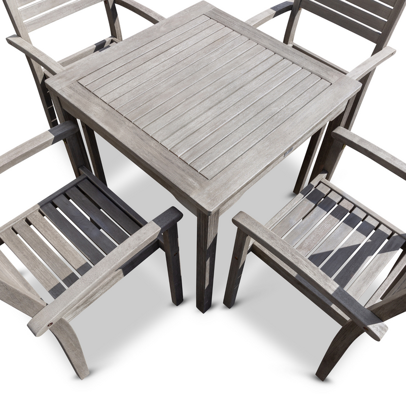 5 PCS Eucalyptus Dining Set - Driftwood Gray Finish - Urban Living Furniture (Los Angeles, CA)