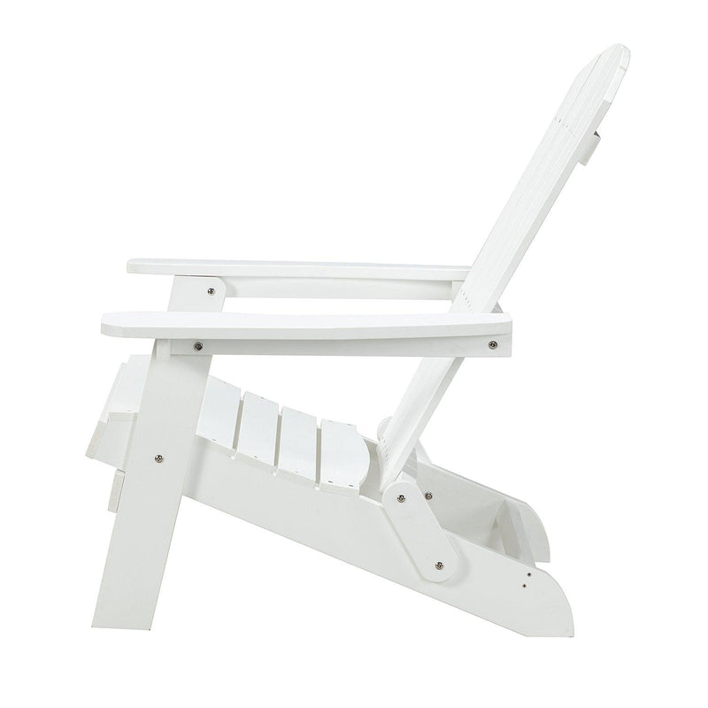 Plastic Folding Adirondack Chair - White