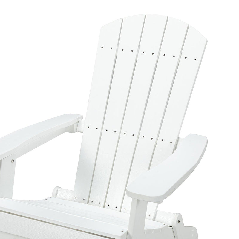 Plastic Folding Adirondack Chair - White