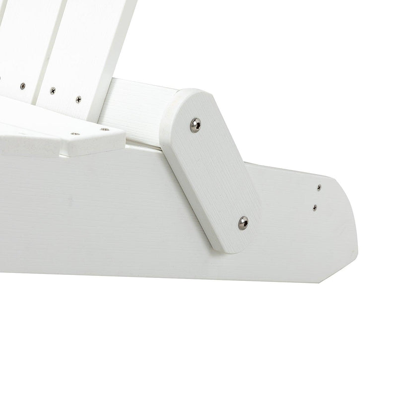 Plastic Folding Adirondack Chair - White