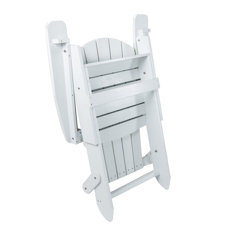 Plastic Folding Adirondack Chair - White
