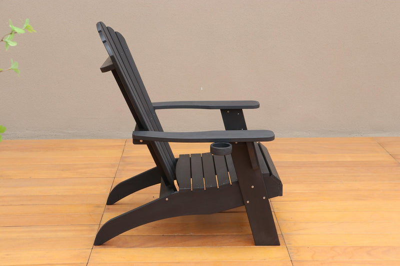 Polystyrene Adirondack Chair - Black - Urban Living Furniture (Los Angeles, CA)