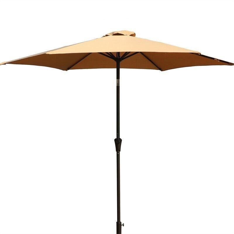 9 inch Pole Umbrella With Carry Bag - Taupe