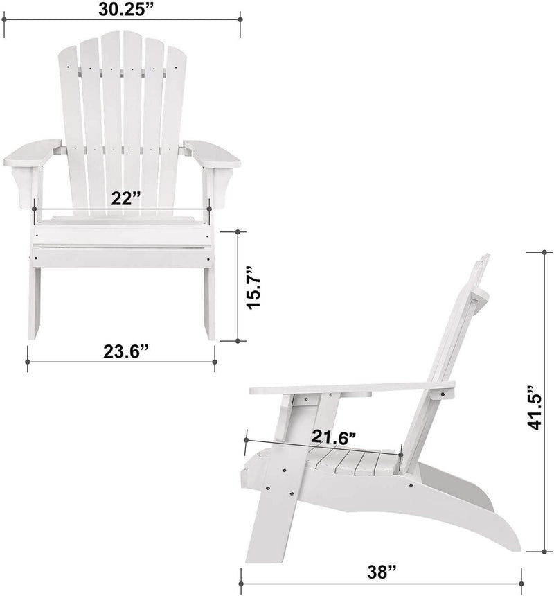 Polystyrene Adirondack Chair - White - Urban Living Furniture (Los Angeles, CA)