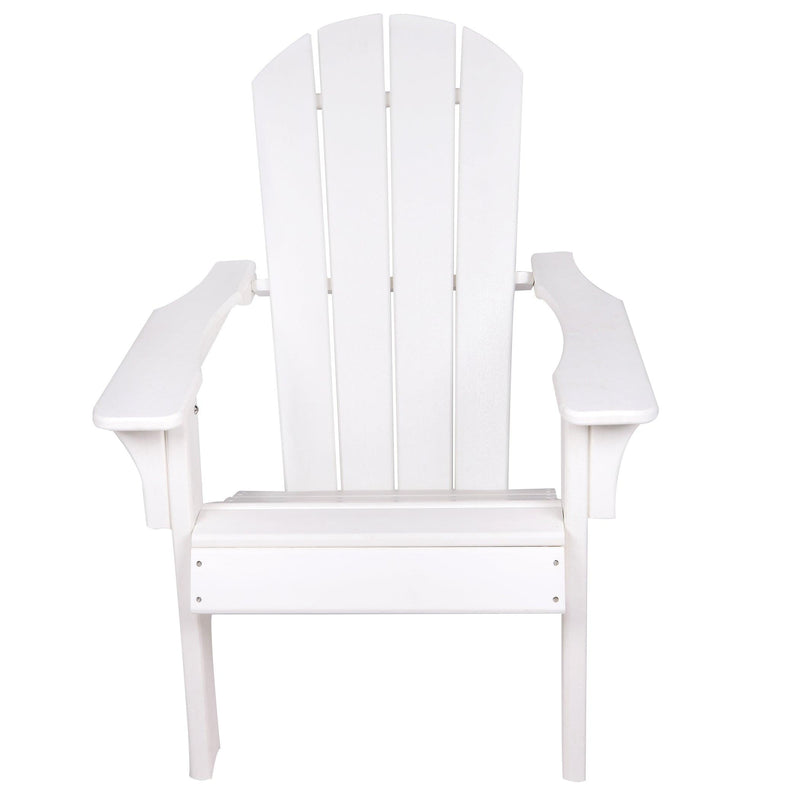 Outdoor Patio Sunlight Resistant HDPE Adirondack Chair - White