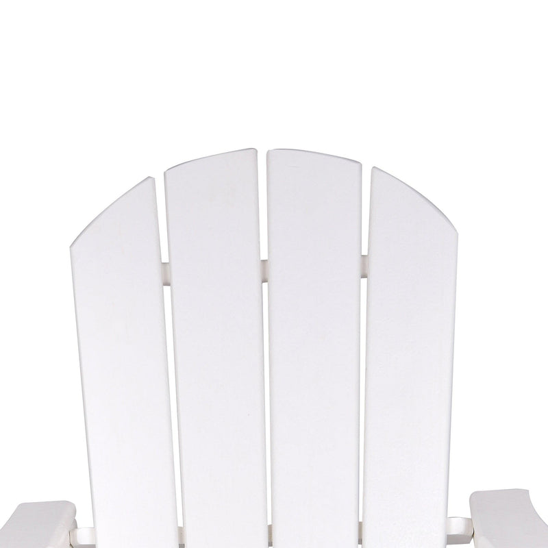 Outdoor Patio Sunlight Resistant HDPE Adirondack Chair - White