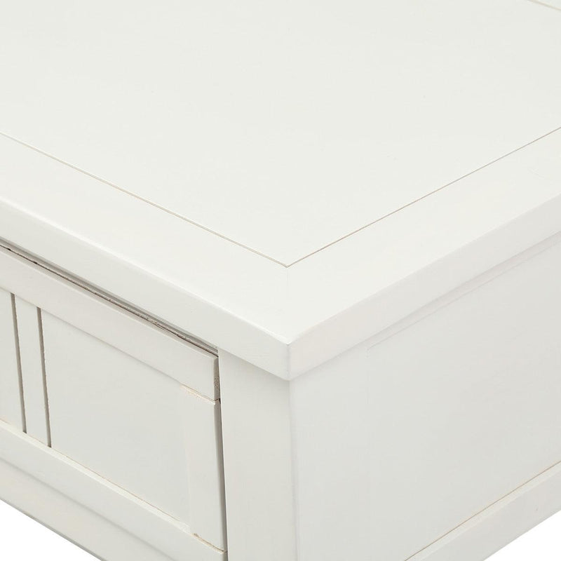 Daisy Series Console Table Traditional Design with Two Drawers and Bottom Shelf (Ivory White) - Urban Living Furniture (Los Angeles, CA)