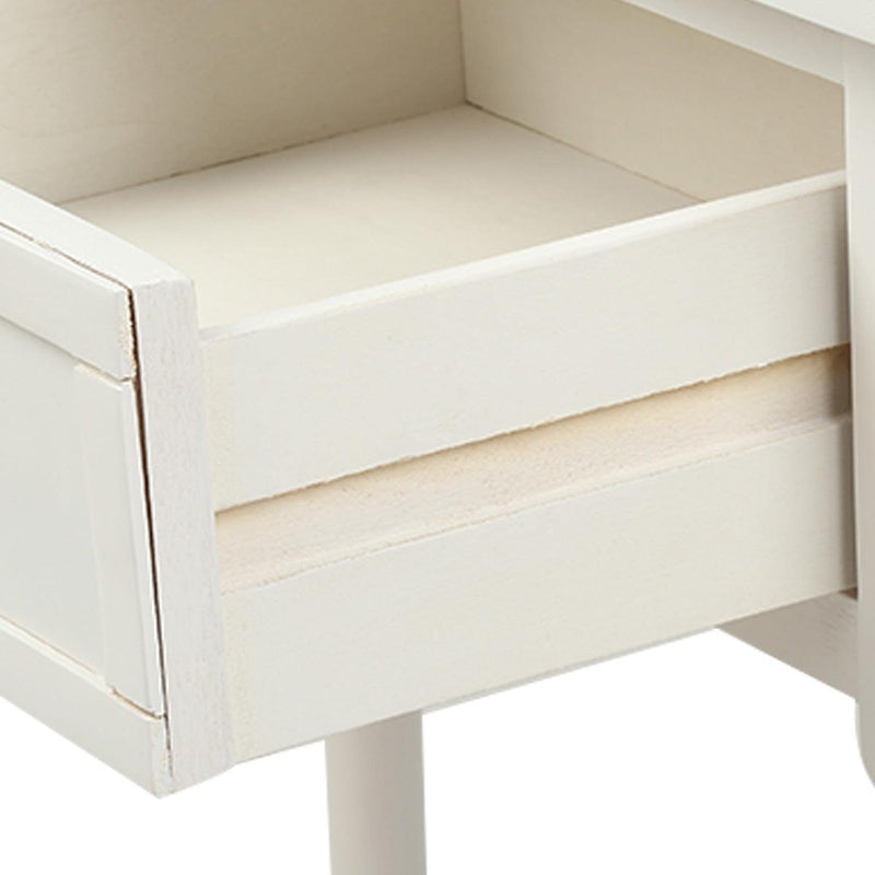 Daisy Series Console Table Traditional Design with Two Drawers and Bottom Shelf (Ivory White) - Urban Living Furniture (Los Angeles, CA)