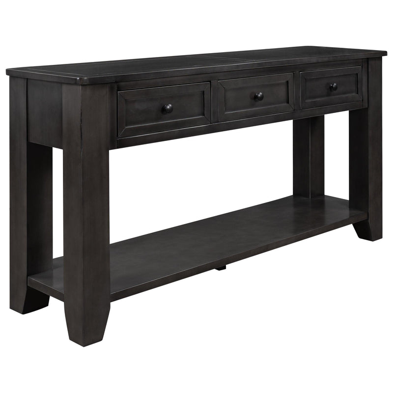 55''Modern Console Table Sofa Table for Living Room with 3 Drawers and 1 Shelf (As Same As WF288520AAB) - Urban Living Furniture (Los Angeles, CA)