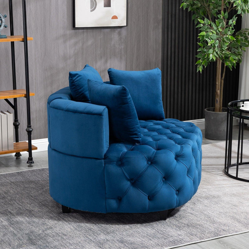 Furniture,Accent Chair / Classical Barrel Chair for living room /Modern Leisure Sofa Chair (Blue) - Urban Living Furniture (Los Angeles, CA)