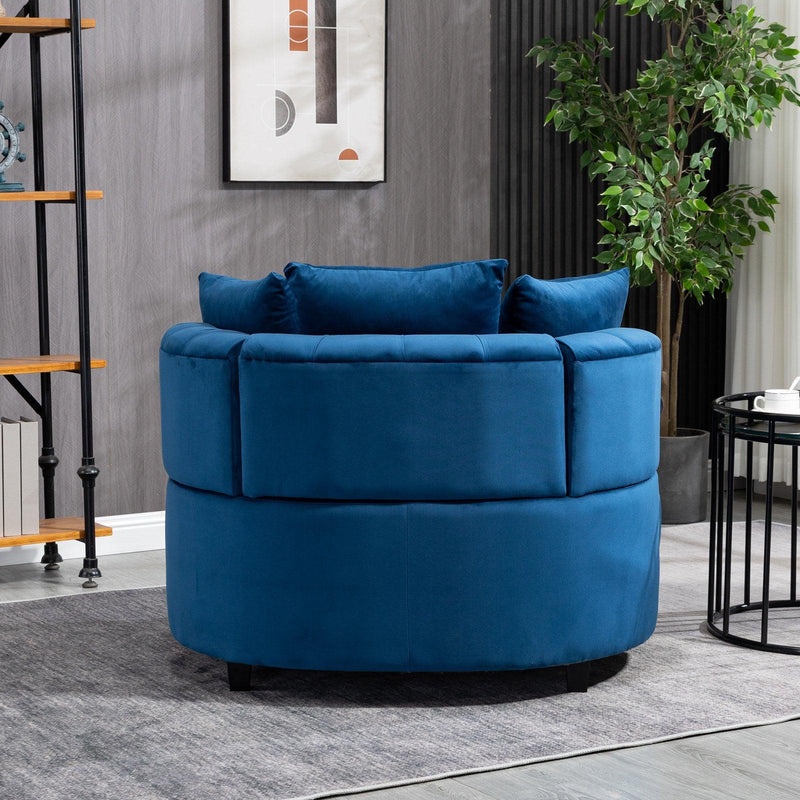 Furniture,Accent Chair / Classical Barrel Chair for living room /Modern Leisure Sofa Chair (Blue) - Urban Living Furniture (Los Angeles, CA)