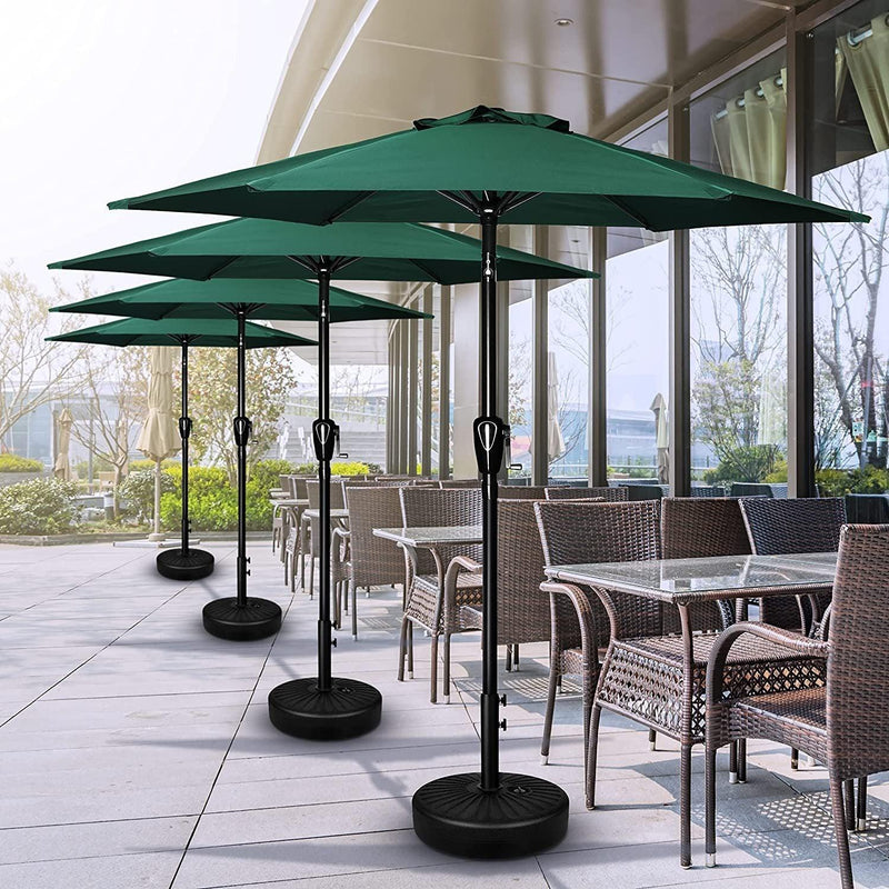 Simple Deluxe 7.5' Patio Outdoor Table Market Yard Umbrella with Push Button Tilt/Crank, 6 Sturdy Ribs for Garden, Deck, Backyard, Pool, 7.5ft, Green - Urban Living Furniture (Los Angeles, CA)