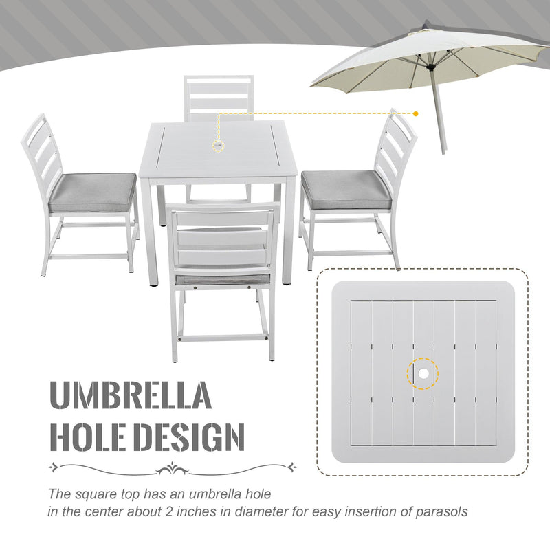 Outdoor four-person dining table and chairs are suitable for courtyards, balconies, lawns - Urban Living Furniture (Los Angeles, CA)