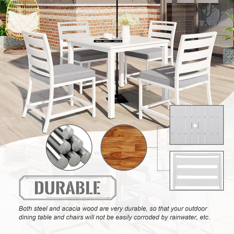 Outdoor four-person dining table and chairs are suitable for courtyards, balconies, lawns - Urban Living Furniture (Los Angeles, CA)