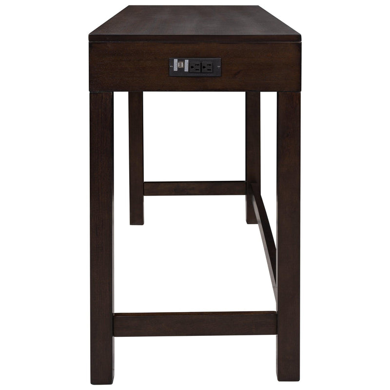 4-Piece Counter Height Table Set with Socket and Leather Padded Stools, Espresso - Urban Living Furniture (Los Angeles, CA)