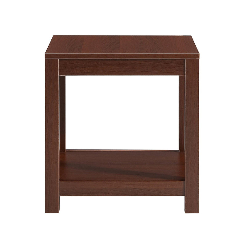 Classic brown Side Table , 2-Tier Small Space End Table ,Modern Night Stand, Sofa table, Side Table withStorage Shelve - Urban Living Furniture (Los Angeles, CA)