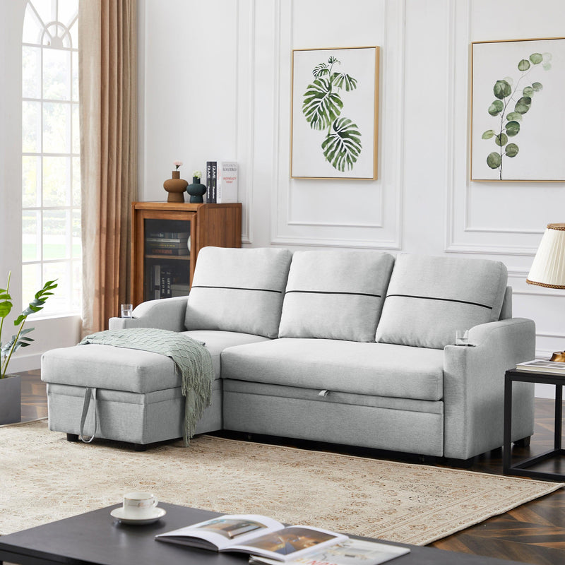 9191 Light gray pull-outStorage sofa - Urban Living Furniture (Los Angeles, CA)