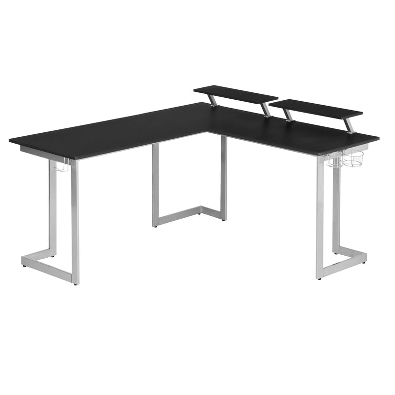 Techni Sport Warrior L-Shaped Gaming Desk, Black - Urban Living Furniture (Los Angeles, CA)