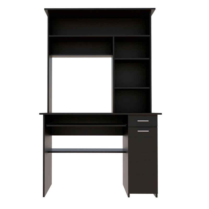 Aberdeen 2-Drawer 7-Shelf Computer Desk with Hutch Black Wengue - Urban Living Furniture (Los Angeles, CA)