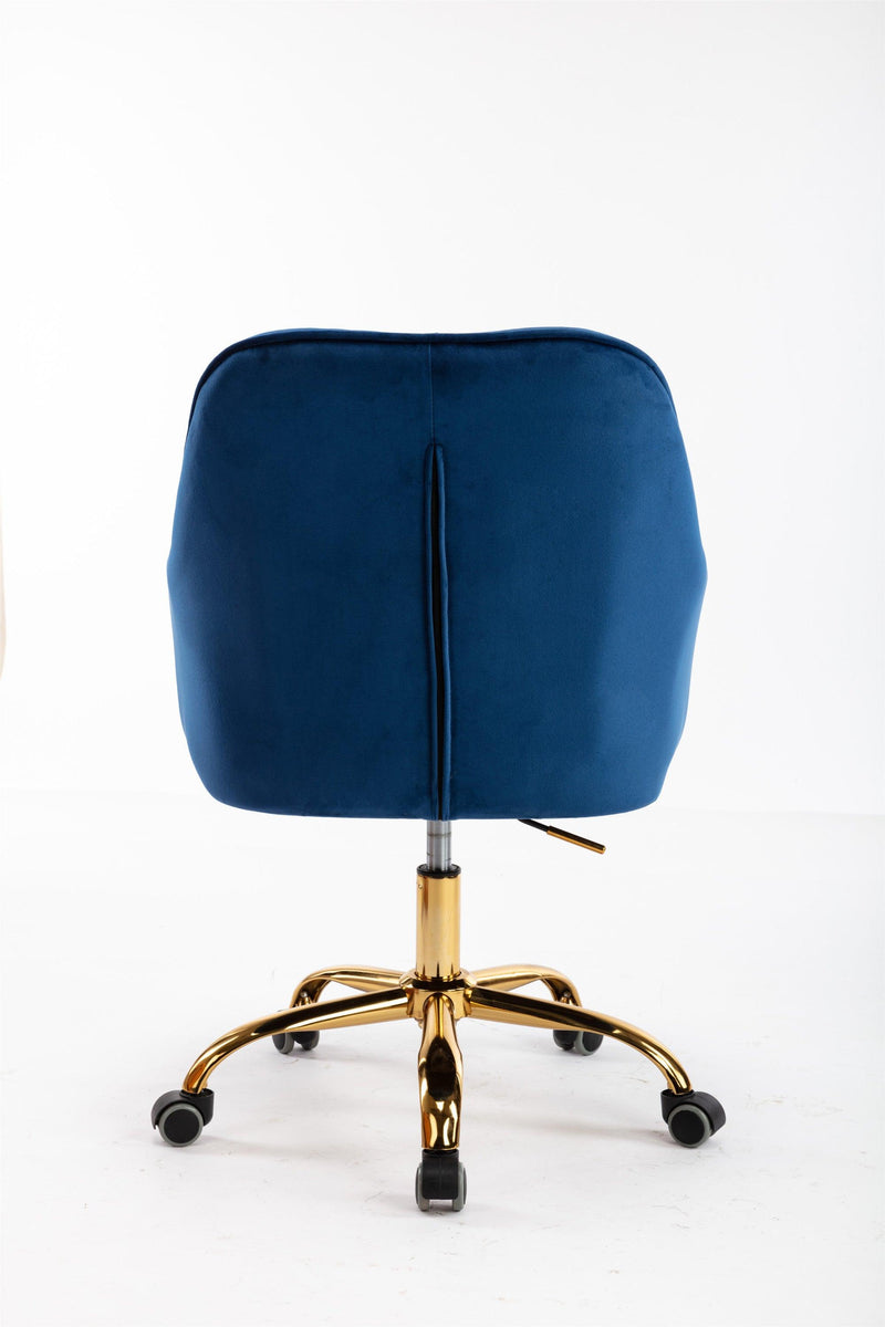 Velvet Swivel Shell Chair for Living Room ,Office chair ,Modern Leisure Arm Chair Navy - Urban Living Furniture (Los Angeles, CA)