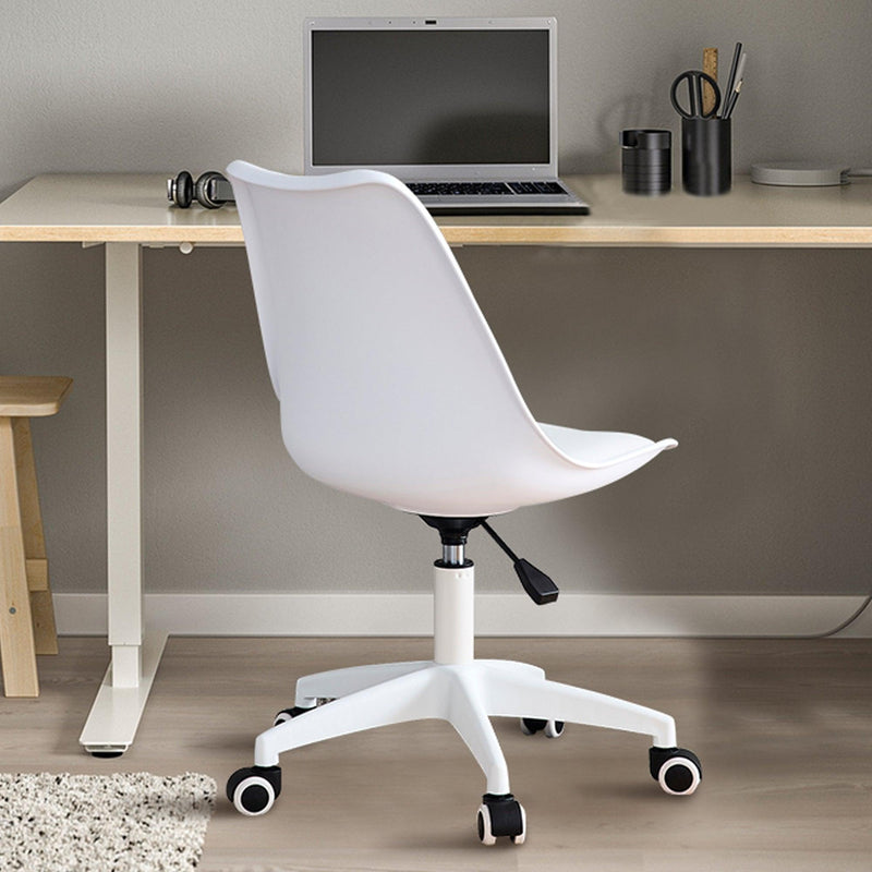 Modern Home Office Desk Chairs, Adjustable 360 °Swivel  Chair Engineering  Plastic Armless Swivel Computer  Chair With Wheels for Living Room, Bed Room Office Hotel Dining Room and White. - Urban Living Furniture (Los Angeles, CA)