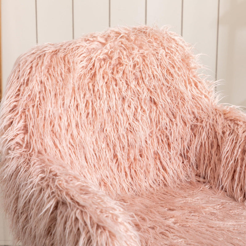 Modern Faux fur home  office chair, fluffy chair for girls, makeup vanity Chair