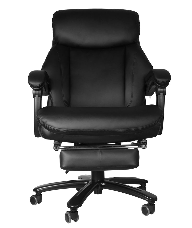 High Back Office  Chair with High Quality PU Leather, Soft Cushion and Footrest, Tilt Function Max 130°,400lbs,Black - Urban Living Furniture (Los Angeles, CA)