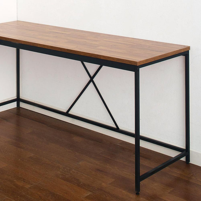 Olympus Wood and Metal Corner Desk in Acacia and Black - Urban Living Furniture (Los Angeles, CA)